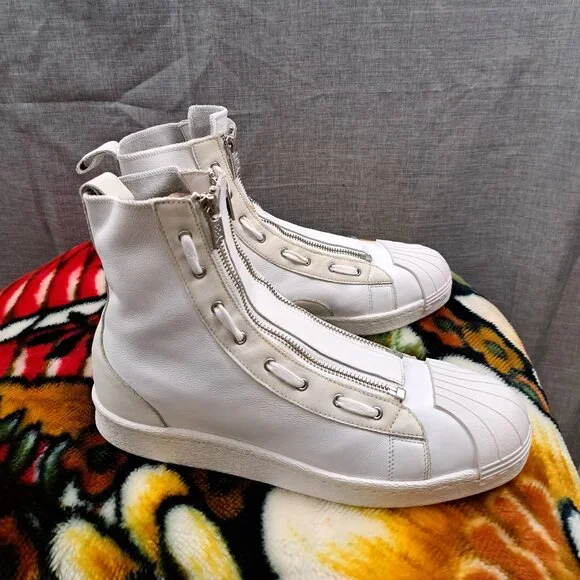 Y-3 Adidas Yohji Yamamoto Pro Zip Weiß High Top Sneakers CG3183